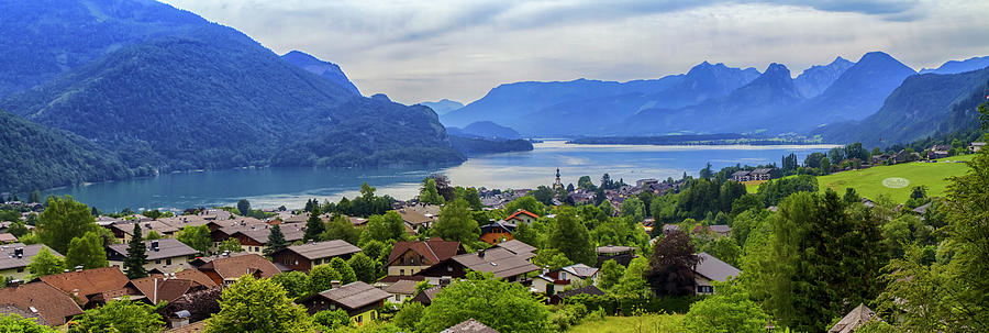 St. Gilgen village and Wolfgangsee lake, Austria Photograph by Elenarts - Elena Duvernay photo