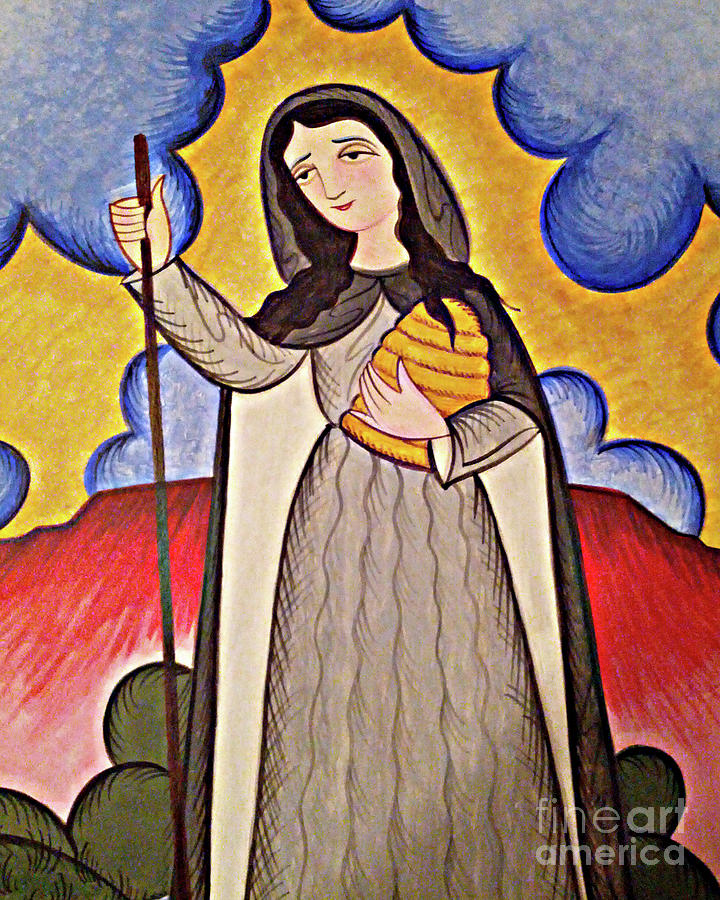 St. Gobnait - AOGBN Painting by Br Arturo Olivas OFS