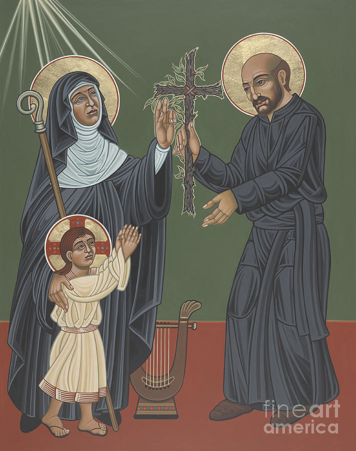 St Hildegard and St Ignatius- Viriditas  Painting by William Hart McNichols