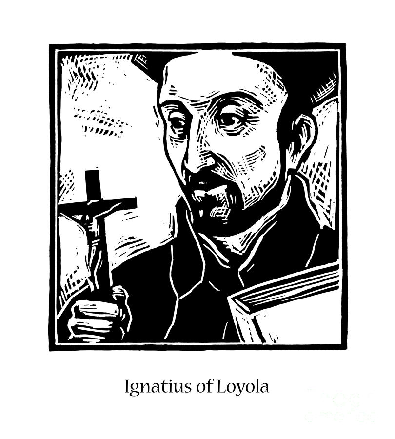 St. Ignatius - JLIGN Painting by Julie Lonneman