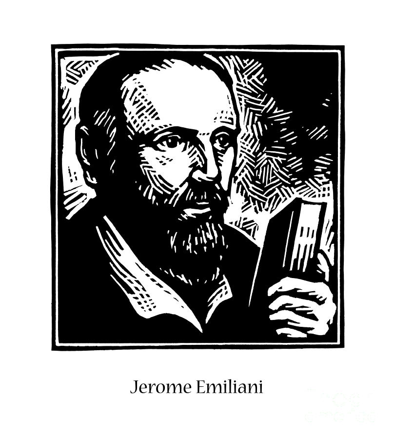 St. Jerome Emiliani - JLJEE Painting by Julie Lonneman
