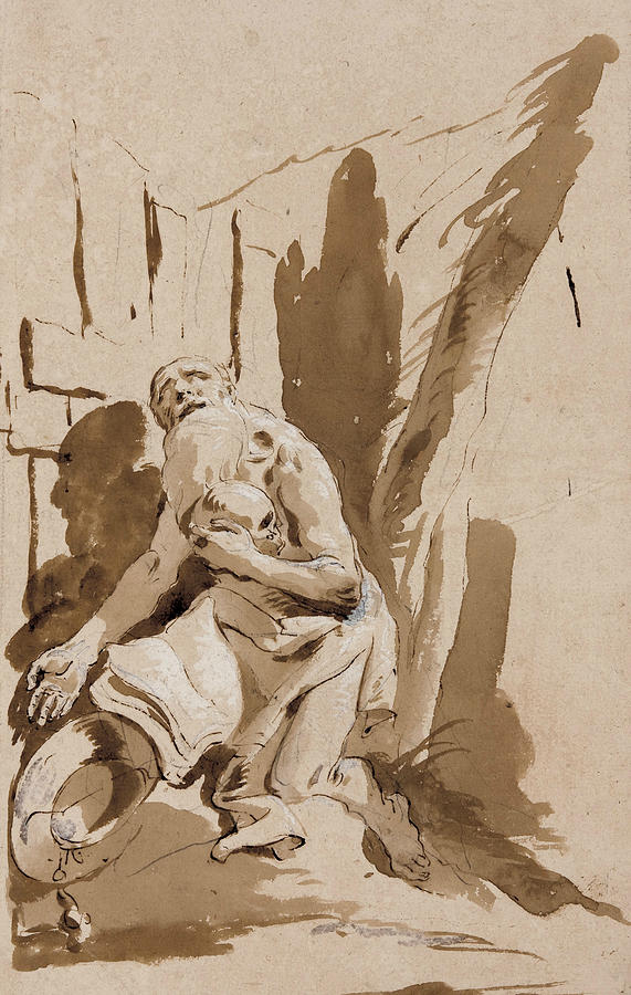 St. Jerome  Drawing by Giovanni Battista Tiepolo