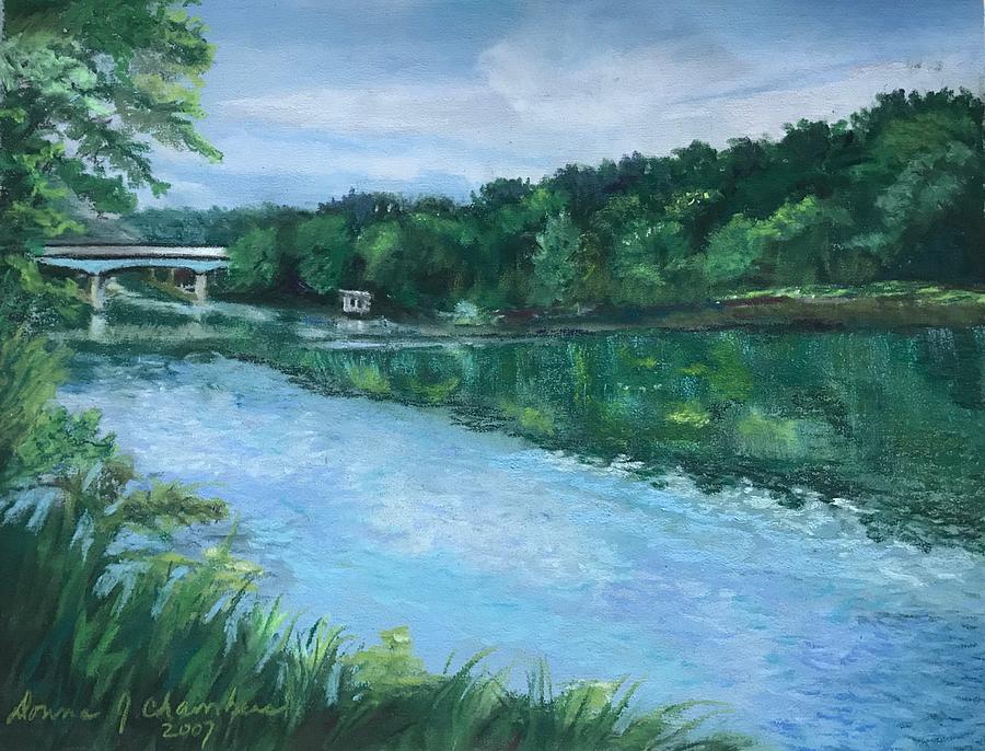 St. Joe River In The Spring Pastel by Donna Chambers