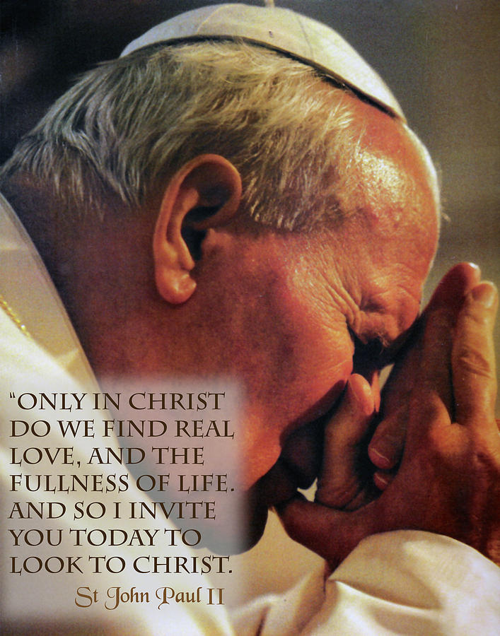 St John Paul II In Prayer. Photograph by Samuel Epperly - Pixels