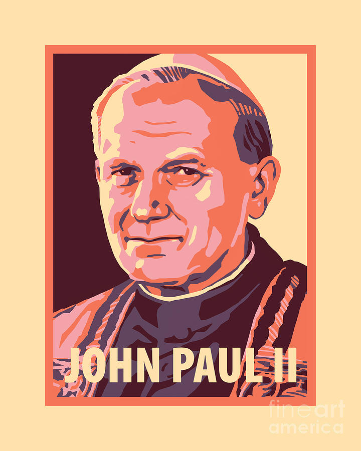St. John Paul II - JLJPT Painting by Julie Lonneman