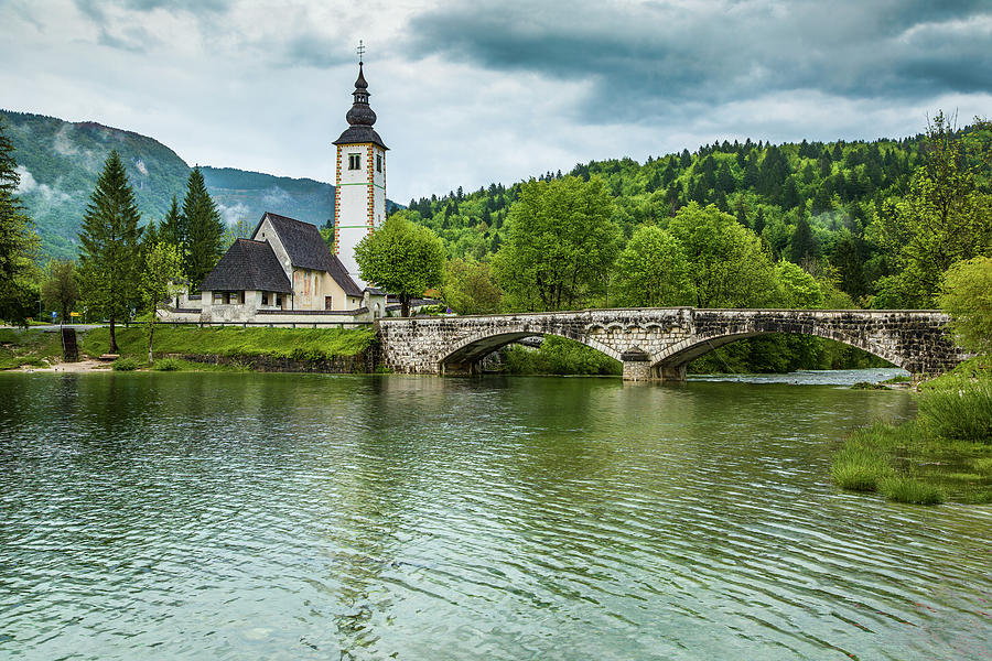 St. John the Baptist on Lake Bohinj Photograph by Lindley Johnson ...