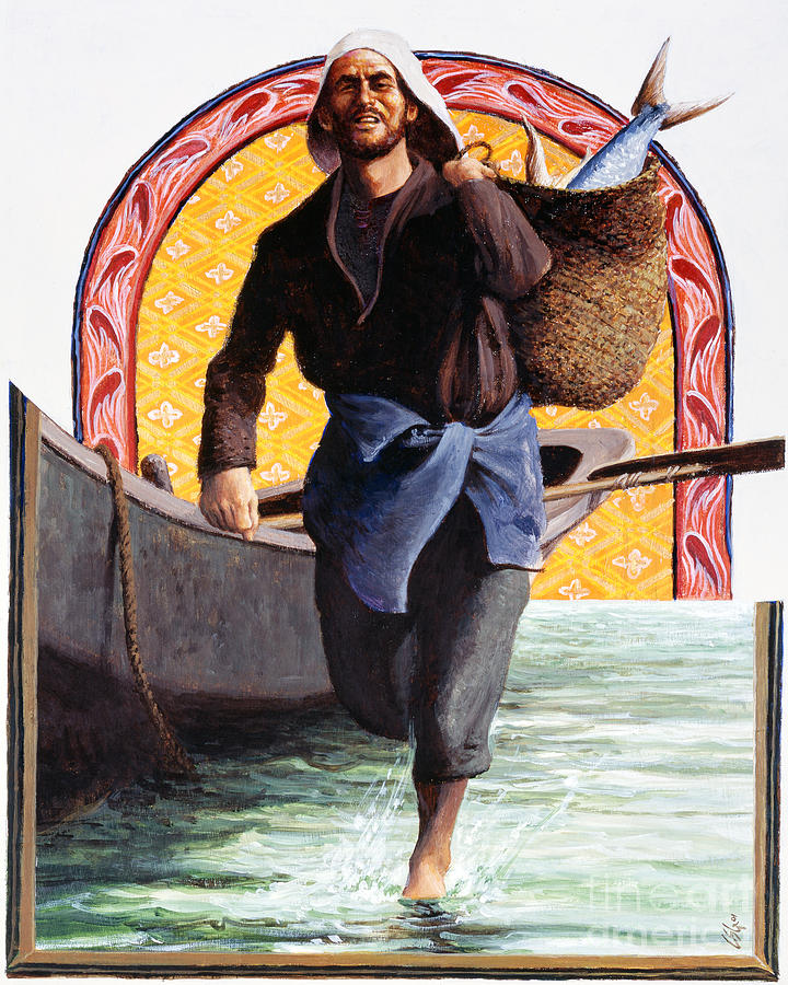 St. John the Evangelist - LGEVA Painting by Louis Glanzman