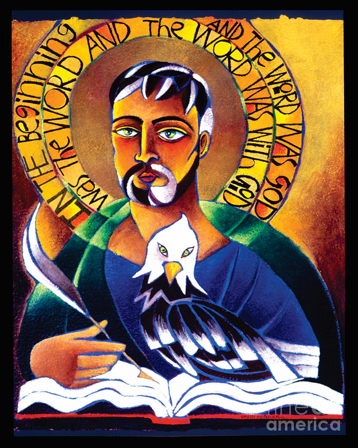 St. John The Evangelist Painting - St. John the Evangelist - MMJEV by Br Mickey McGrath OSFS