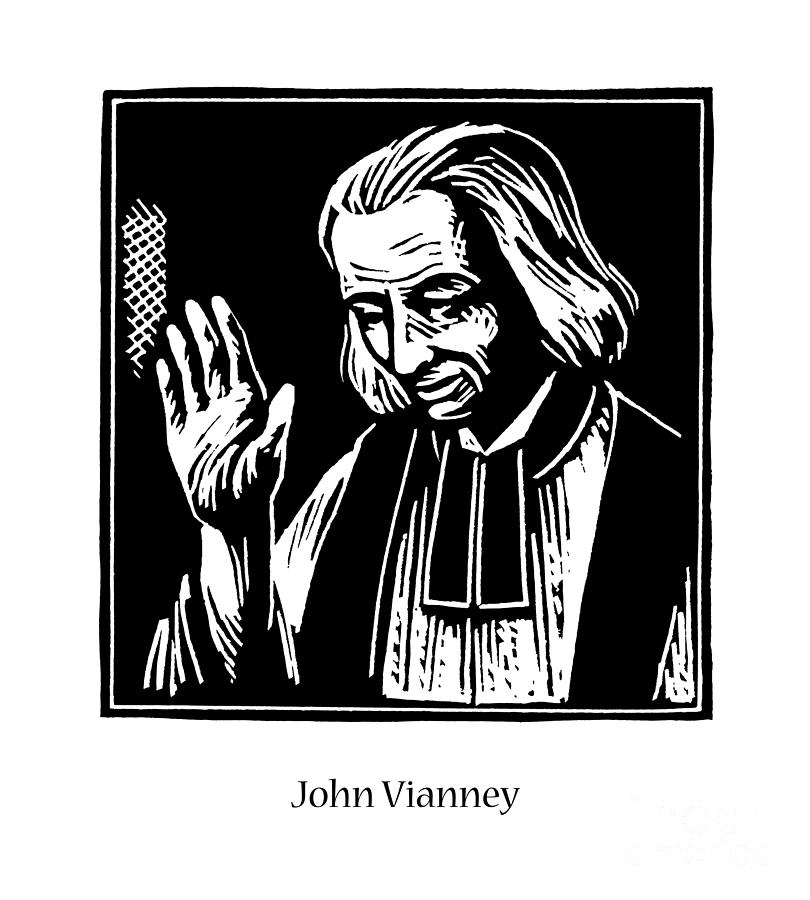 St. John Vianney - JLJOV Painting by Julie Lonneman