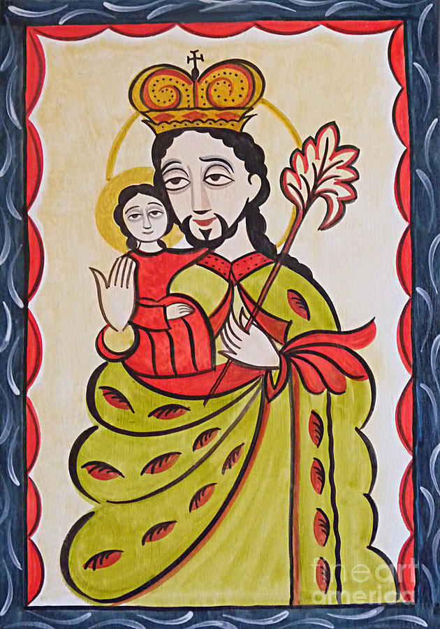 San Jose - St. Joseph - AOSPH Painting by Br Arturo Olivas OFS