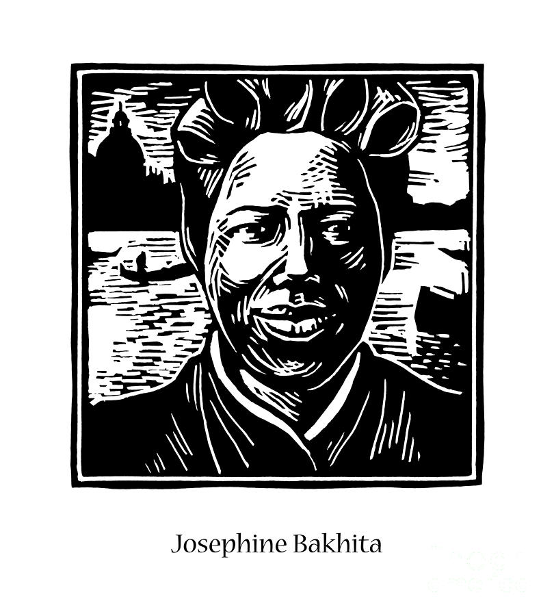 St. Josephine Bakhita - JLJOB Painting by Julie Lonneman