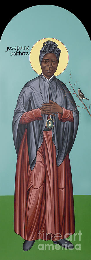 St. Josephine Bakhita - RLBAK Painting by Br Robert Lentz OFM