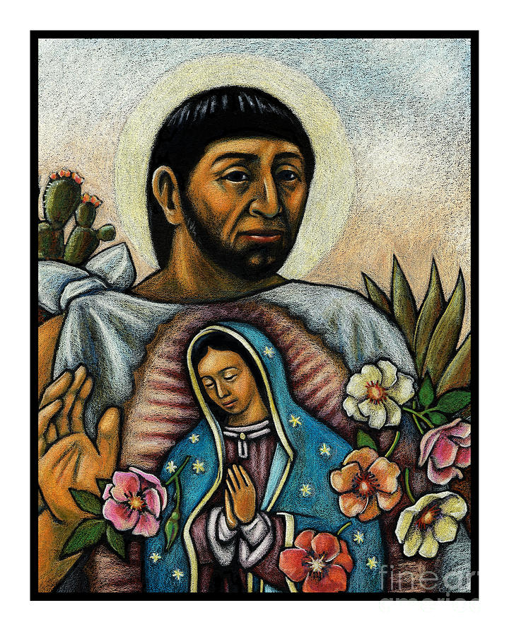 St. Juan Diego and the Virgins Image - JLJDV Painting by Julie Lonneman