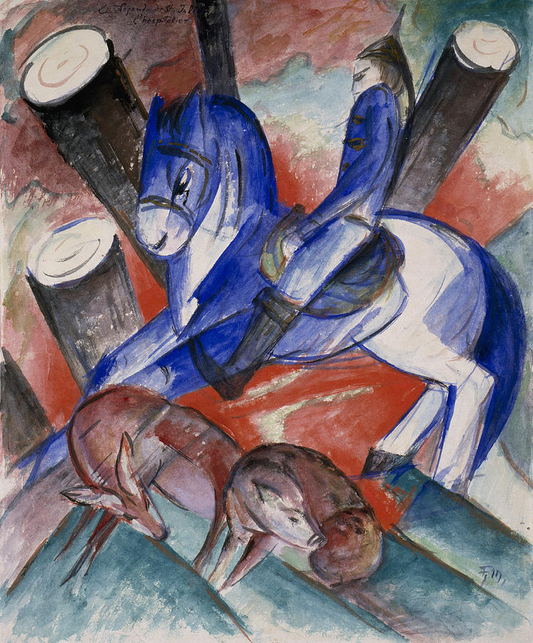 St. Julian the Hospitaler Painting by Franz Marc