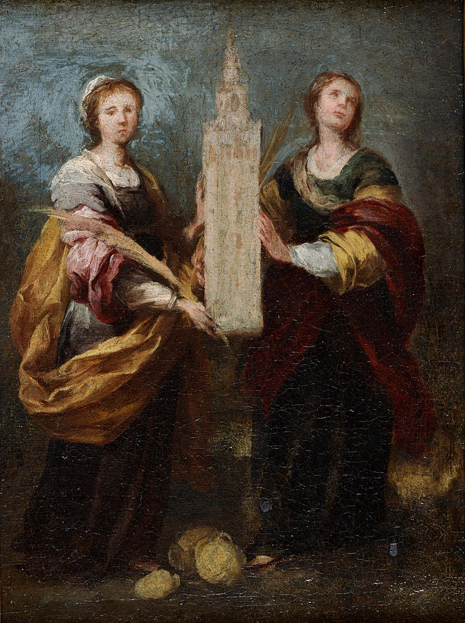 St. Justa and St. Rufina Painting by Celestial Images