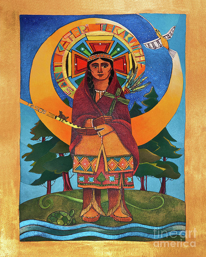 St. Kateri Tekakwitha - MMTKK Painting by Br Mickey McGrath OSFS