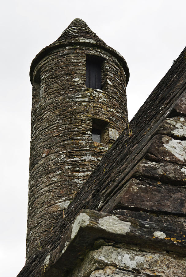 St Kevins Chapel Tower Glendalough Monastary County Wicklow Ireland Photograph by Shawn OBrien