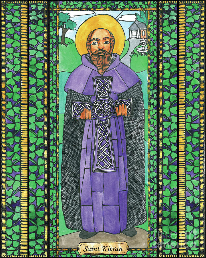 St. Kieran Painting by Brenda Nippert