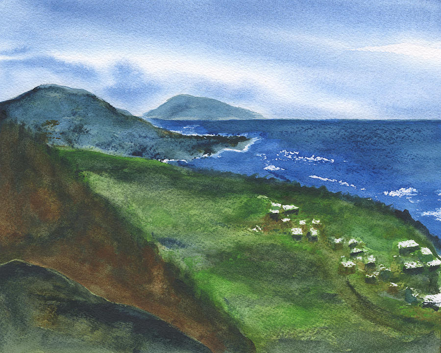 Mountain Painting - St Kitts View by Frank Bright