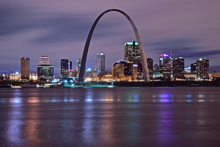 St Louis Above the Mississippi Photograph by Frozen in Time Fine Art Photography
