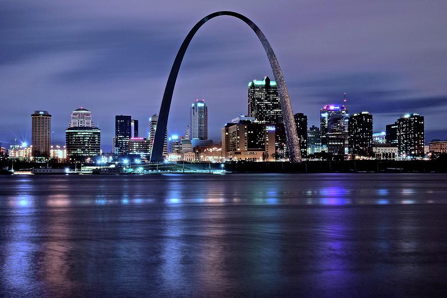 St Louis Arch and City Photograph by Frozen in Time Fine Art Photography