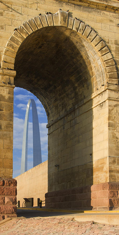 St Louis Arch and Eads Bridge   Photograph by Garry McMichael