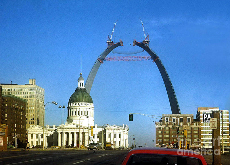 St. Louis Arch Construction Photograph by Dwayne Pounds