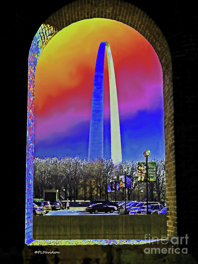 St Louis Arch Rainbow Aura  Photograph by Pat Davidson