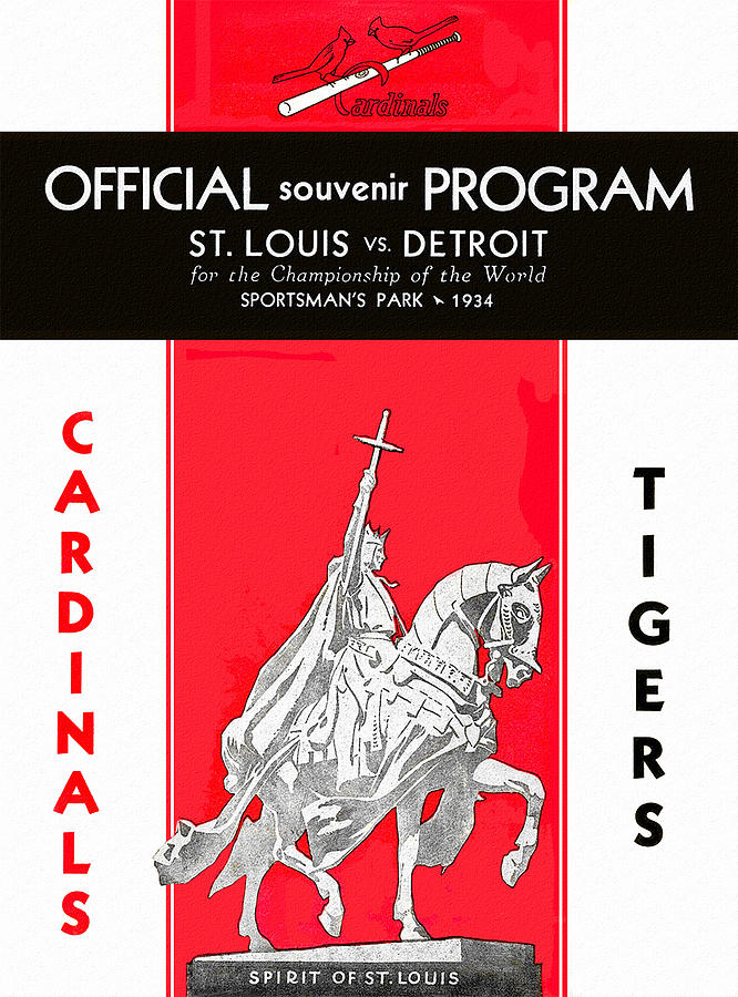 St. Louis Painting - St. Louis Cardinals 1934 World Series Program by Big 88 Artworks
