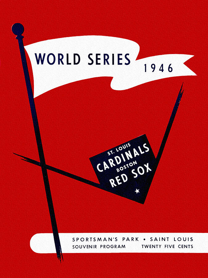 St. Louis Painting - St. Louis Cardinals 1946 World Series Program by Big 88 Artworks