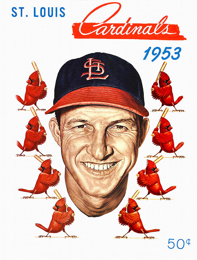 Stan Musial Painting - St. Louis Cardinals 1953 Yearbook by Big 88 Artworks