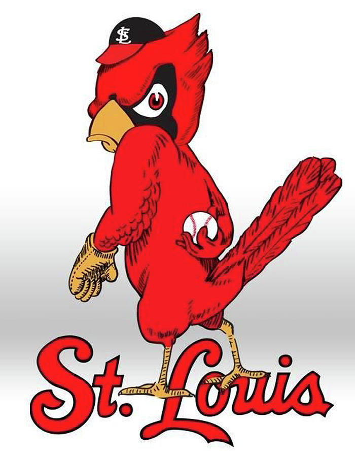 St. Louis Cardinals Logo, Logo Mixed Media by Thomas Pollart