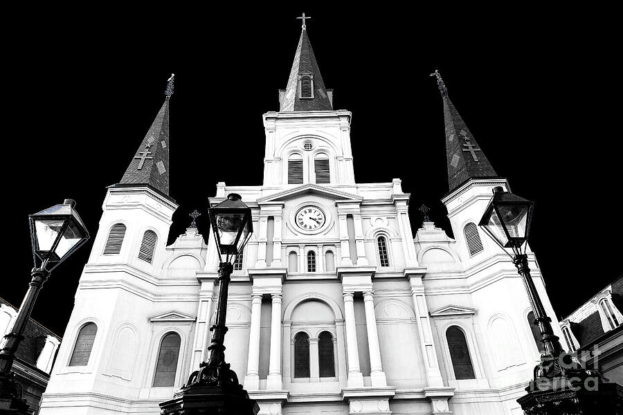 St. Louis Cathedral Drama in New Orleans Photograph by John Rizzuto