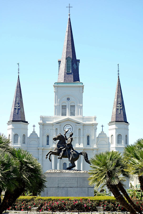 St. Louis Cathedral from Jackson Square Photograph by Robert Meyers-Lussier