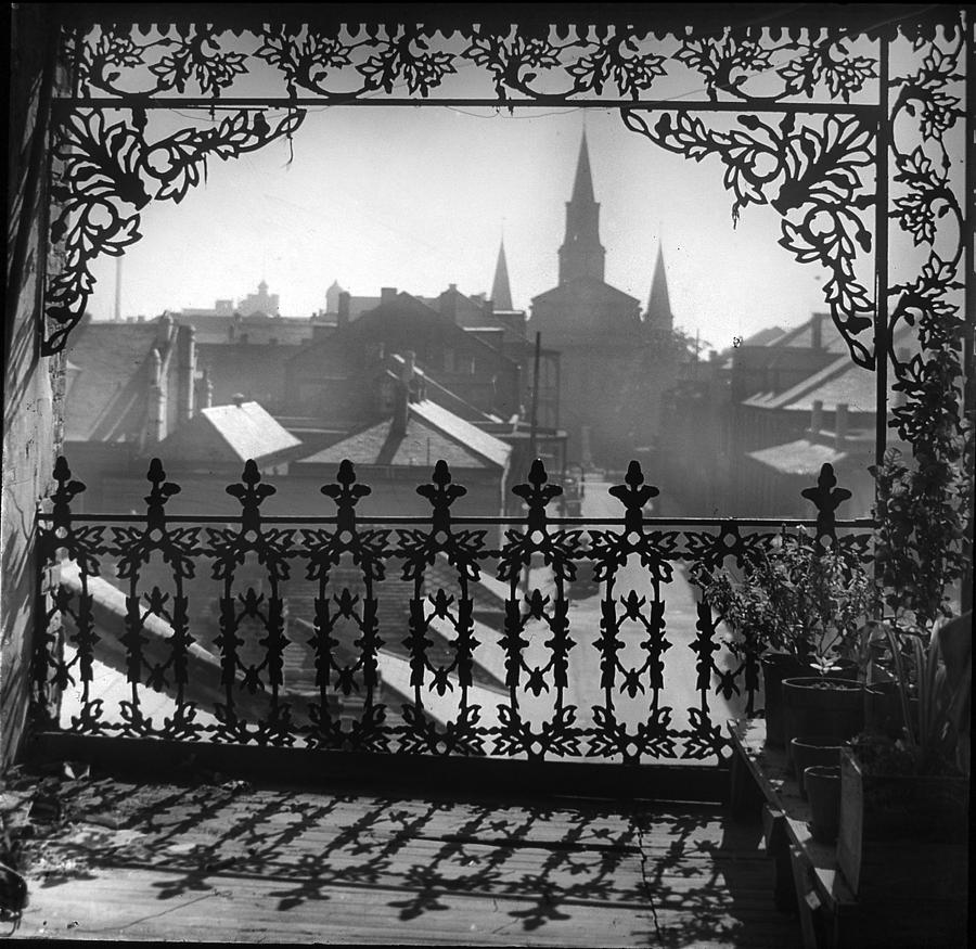 Wrought Iron Photograph - St Louis Cathedral In Frame by Crescent City Collective Wrought Iron Photograph - St Louis Cathedral In Frame by Crescent City Collective