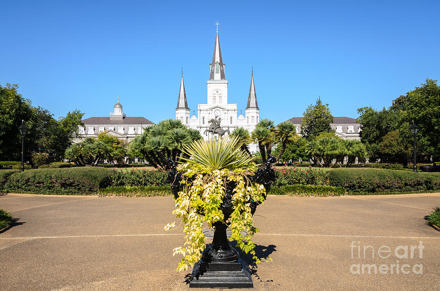 St. Louis Cathedral - Jackson Square - New Orleans Photograph by Debra Martz