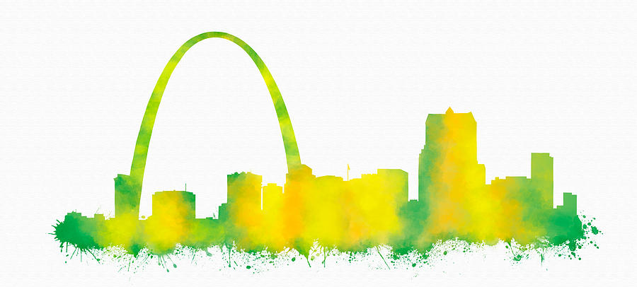 St. Louis City Green Skyline Photograph