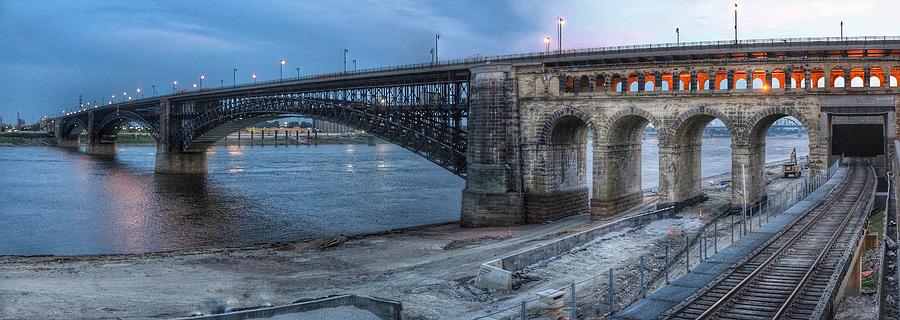 St Louis Eads Bridge Panorama Photograph by Buck Buchanan