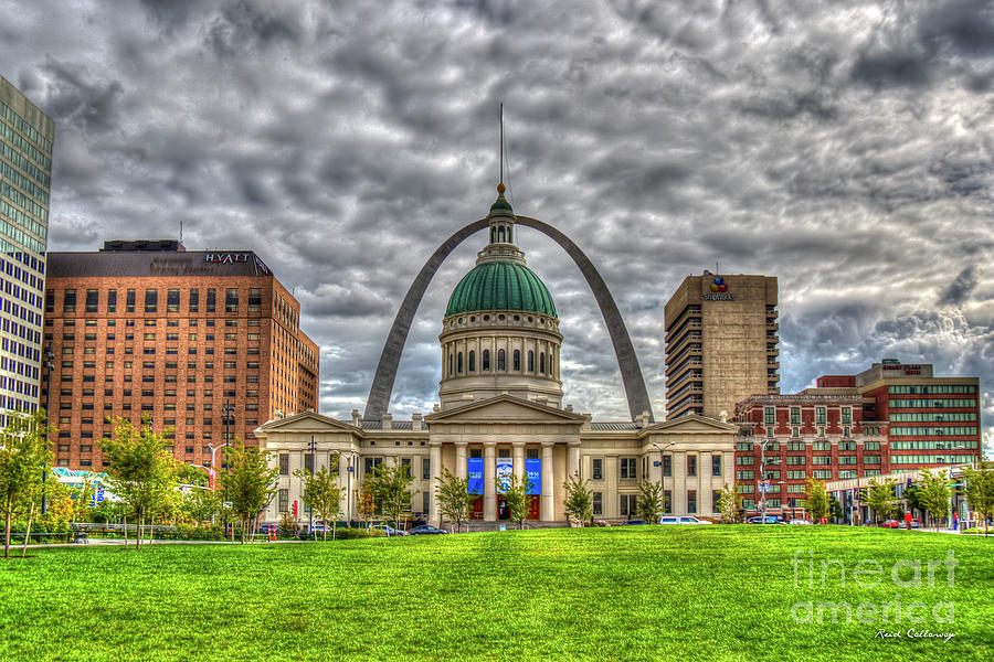 St Louis Gateway Arch 8 Old St Louis County Court House Art Photograph by Reid Callaway