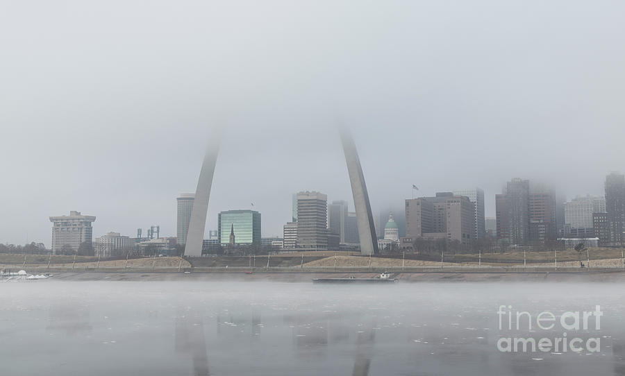 St Louis Lost in the Fog Photograph by Garry McMichael