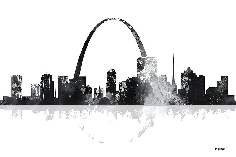 St Louis Missouri Skyline Digital Art by Marlene Watson