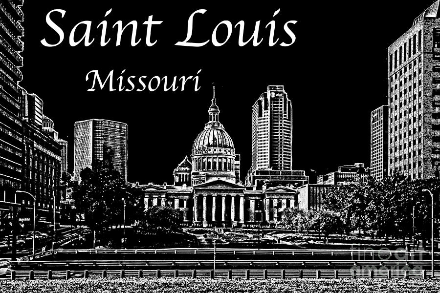 St. Louis Silhouette 2 Photograph by Alan Look