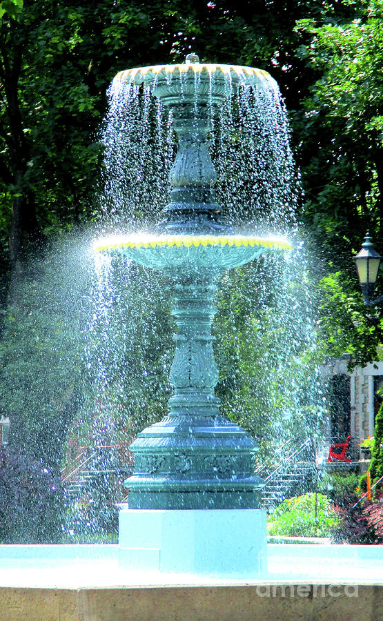 St Louis Square Fountain Photograph by Randall Weidner