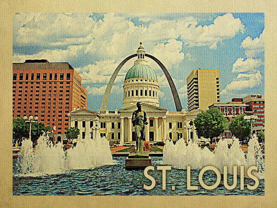 St. Louis Poster - Vintage Travel Art Print