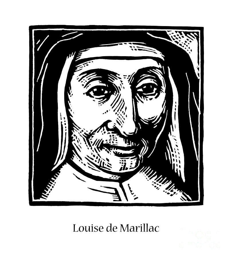 St. Louise de Marillac - JLLOM Painting by Julie Lonneman