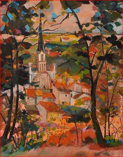 St Loup Sur Thouet 79600 Painting by Kim PARDON