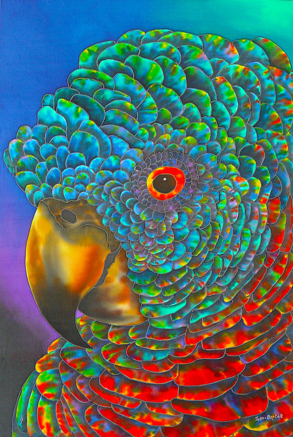 St. Lucian Parrot - Exotic Bird Painting by Daniel Jean-Baptiste
