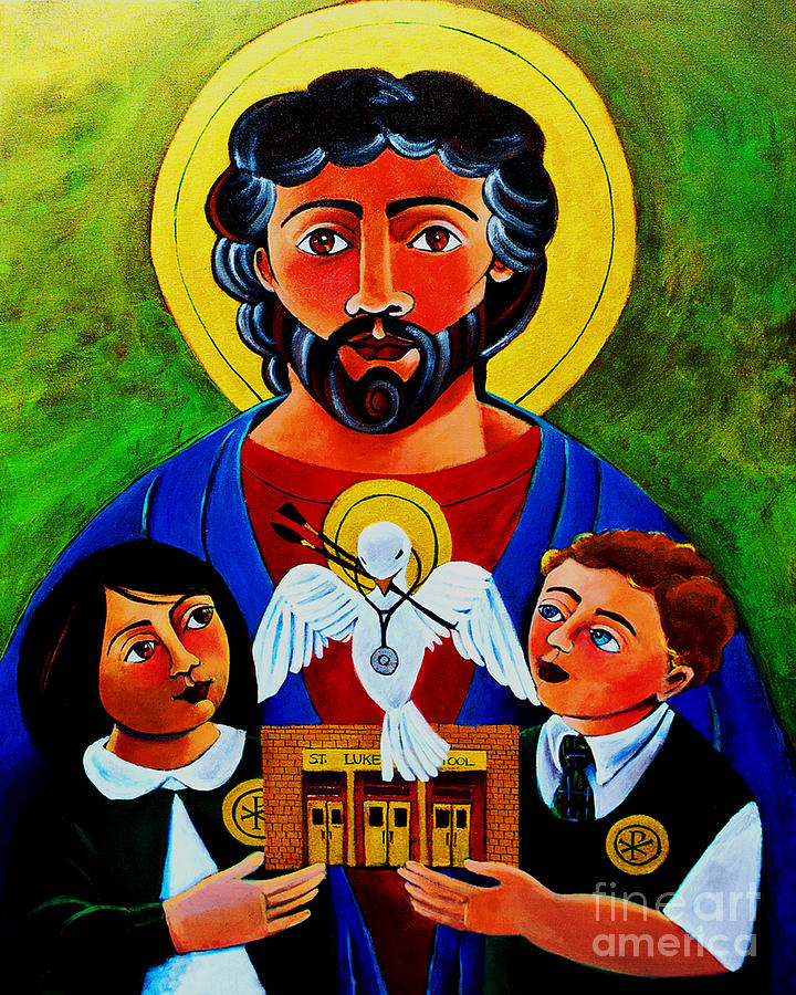 St. Luke the Evangelist - MMLUK Painting by Br Mickey McGrath OSFS