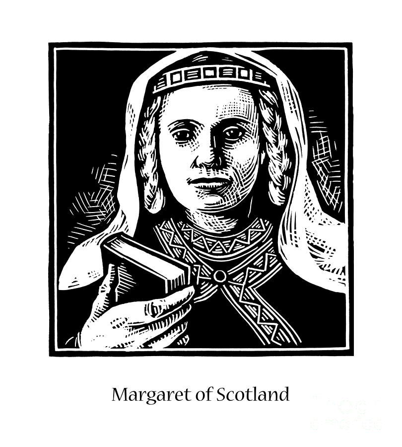 St. Margaret of Scotland - JLQMS Painting by Julie Lonneman