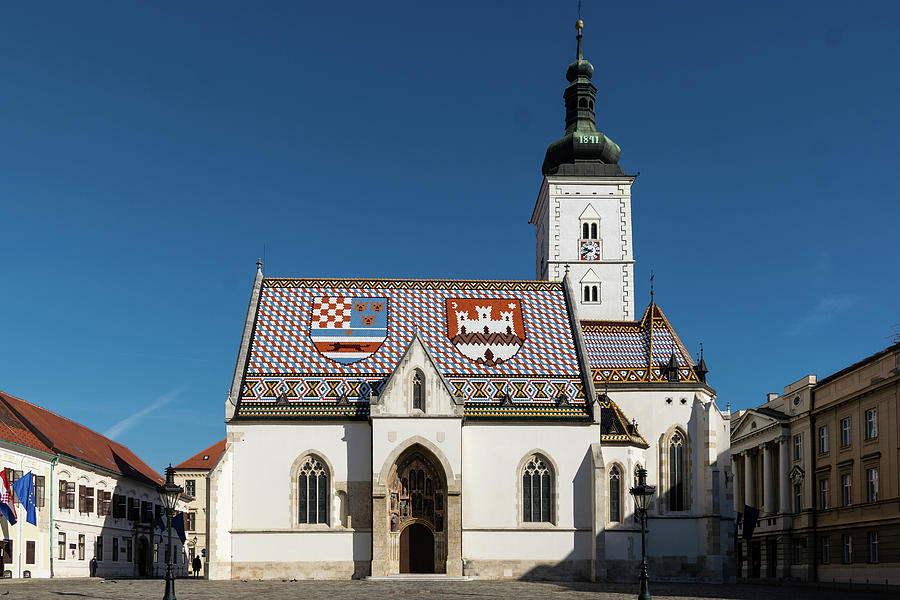 St. Marks Church Zagreb Photograph by Steven Richman